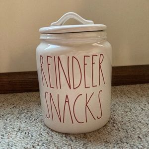 Rae Dunn Reindeer Snacks Canister 🎅 🦌